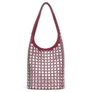 Vegan Leather Studded Tote Bag Women Y2K Hobo Shoulder Purse
